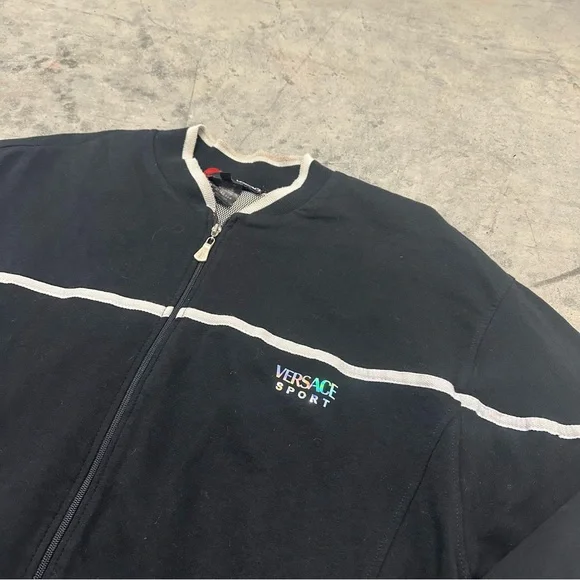 Vintage Versace Sport Black Silver Jacket - Picture 3 of 11